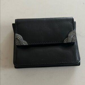 Judith Jack Black Card Holder with Silver Corner Embellishments